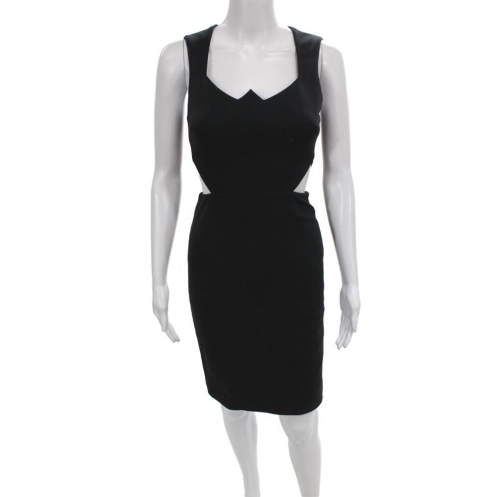 Cushnie Et Ochs Womens Sheath Black Sweetheart Knee Length Sleeveless Size 0